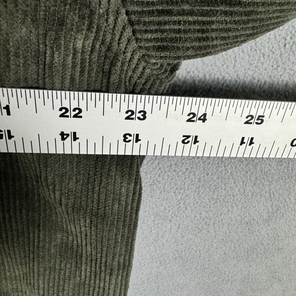 Abercrombie & Fitch Corduroy Shirt Men L Tall Green Cotton Shacket Vintage - Picture 8 of 12